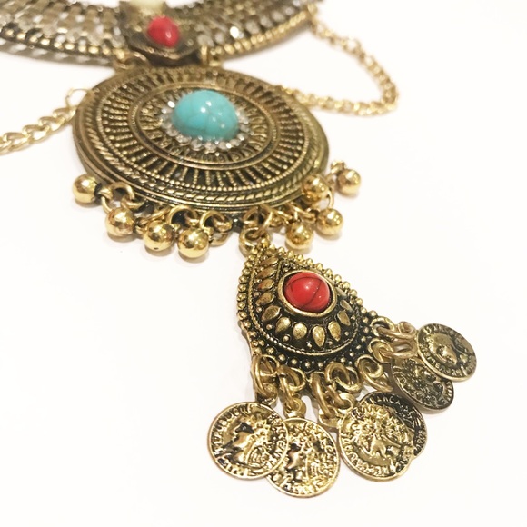 Boho festival style statement necklace - Picture 4 of 7